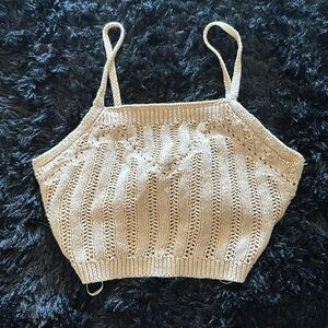 Cream Crochet Top